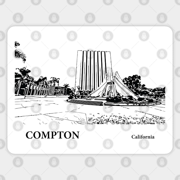 Compton California Magnet by Lakeric